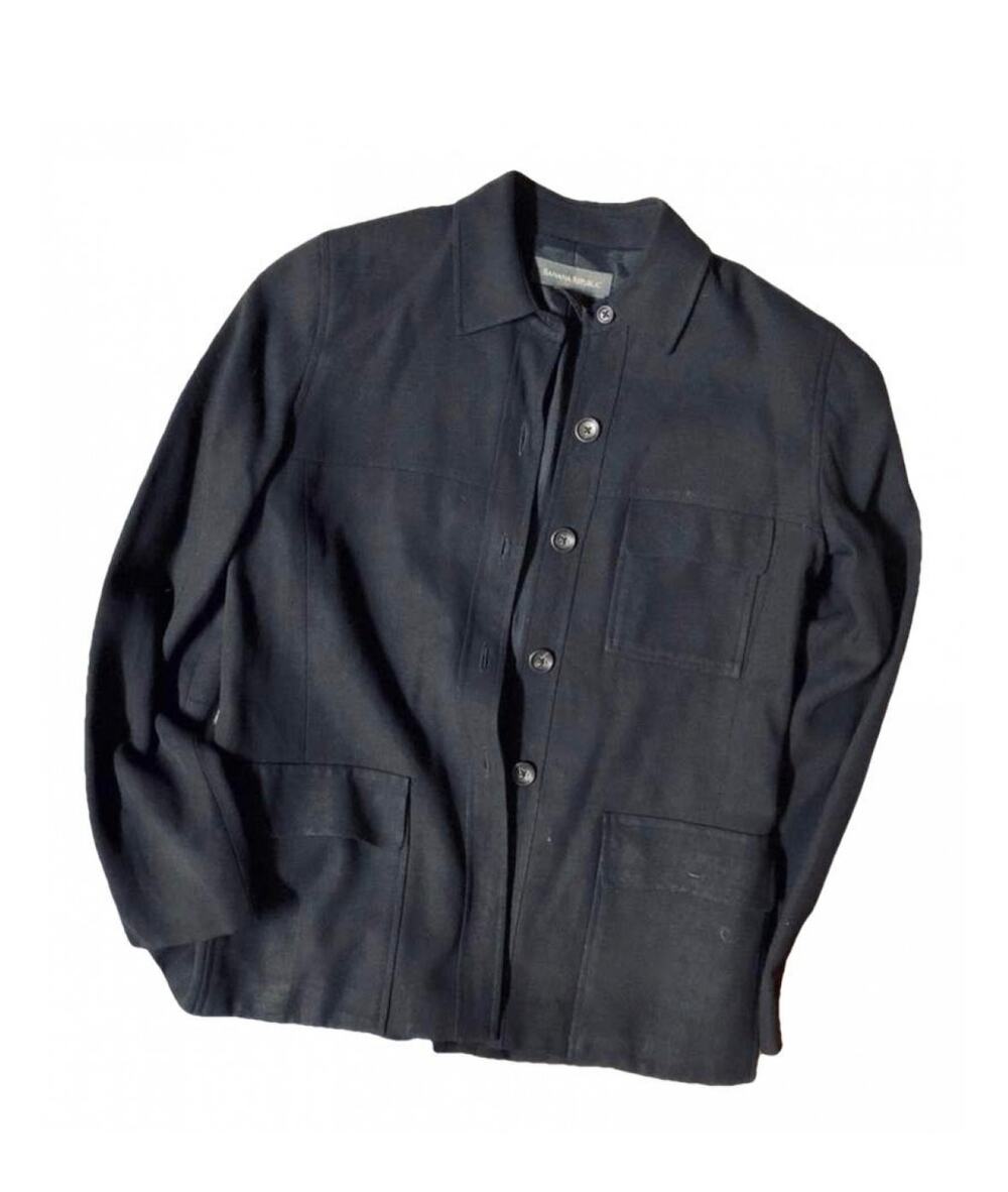 BANANA REPUBLIC Black Lightweight Button Front Casual Shacket Coat Jacket 6